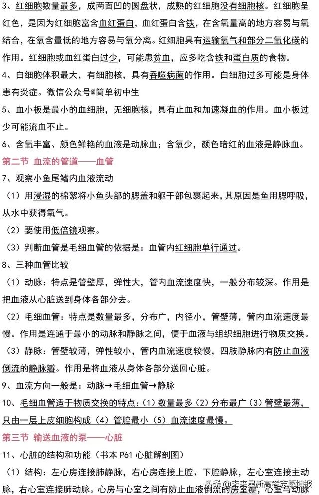 老师整理好的七下生物复习提纲，期末考试前必看