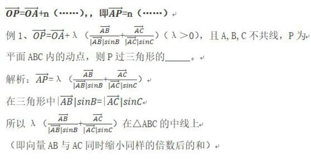 向量常考题型