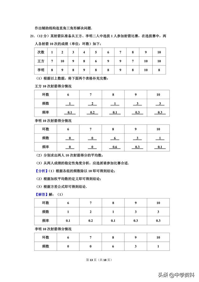 2019年湖南省怀化市中考数学试卷（含解析），嗯。。说啥好呢