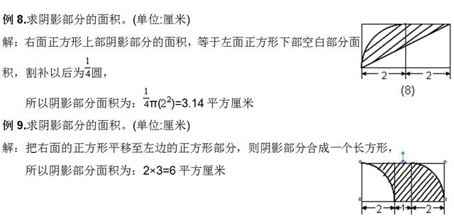 精品小学数学图形阴影部分面积38个经典例题，值得收藏