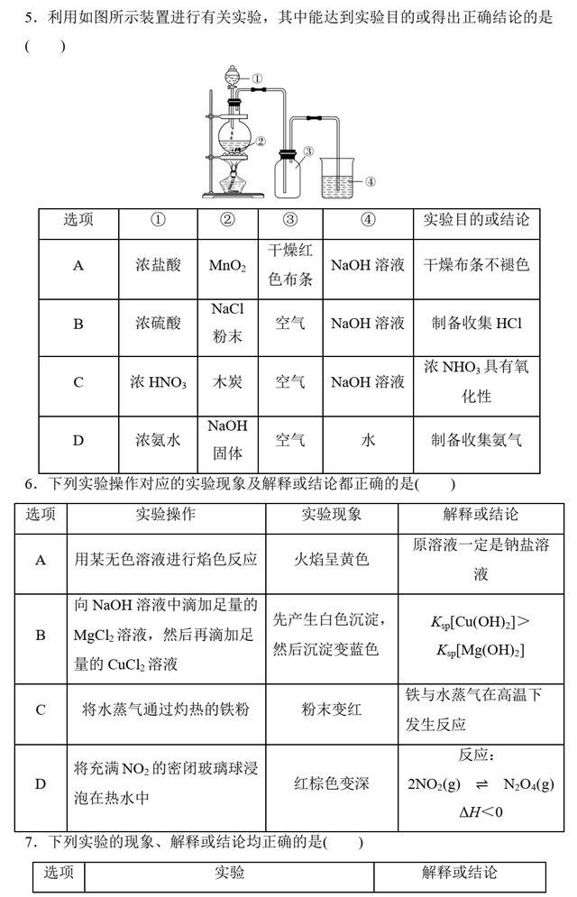 高考化学第13题 题组二 突破微型实验方案设计评价类题