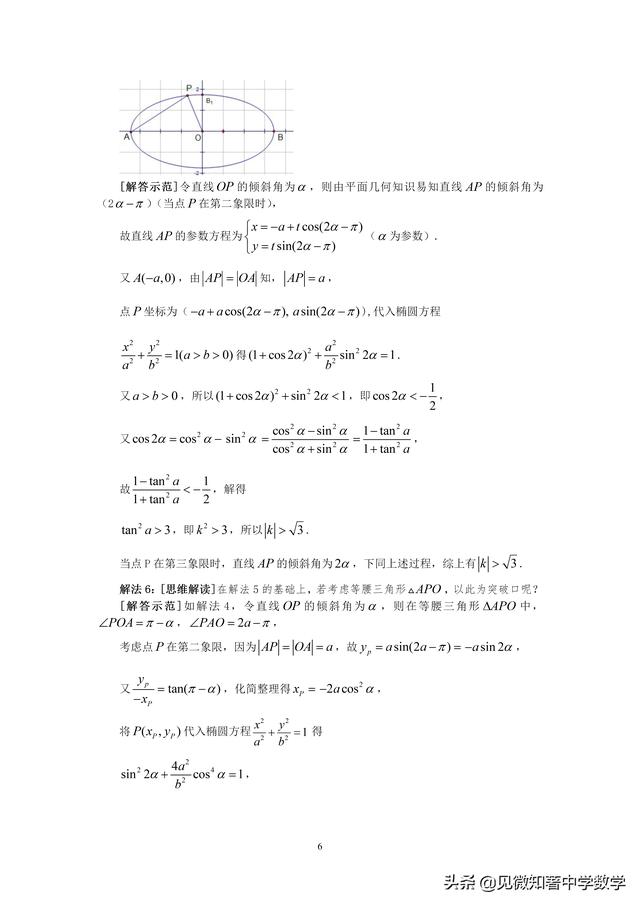 奇思妙想解高考解析几何题系列1