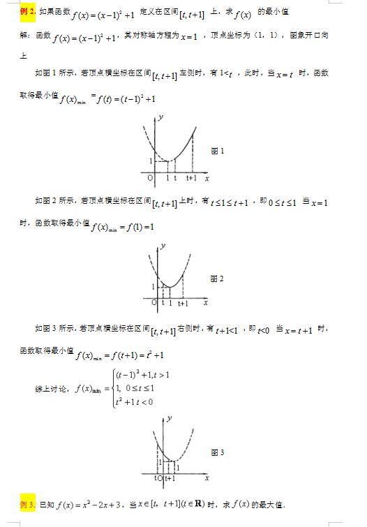 高中数学：二次函数在闭区间上的最值问题—大盘点