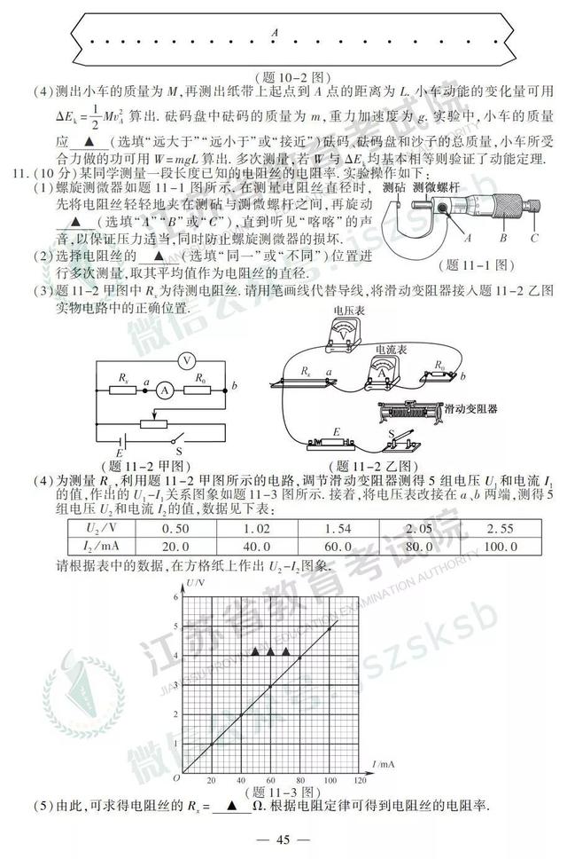 2019江苏高考物理、化学、生物试题+答案