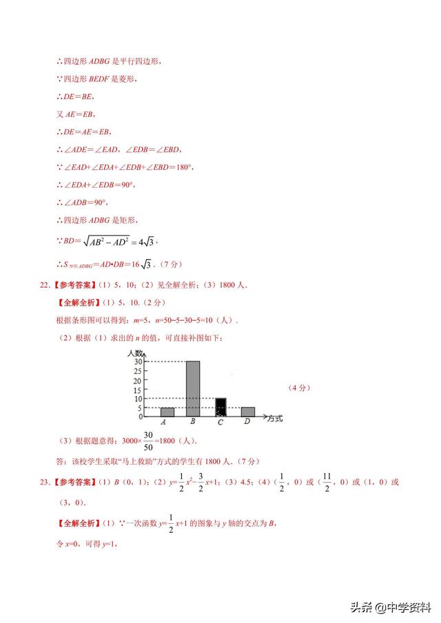 2019中考数学广东考前冲刺卷带答案 （B卷）