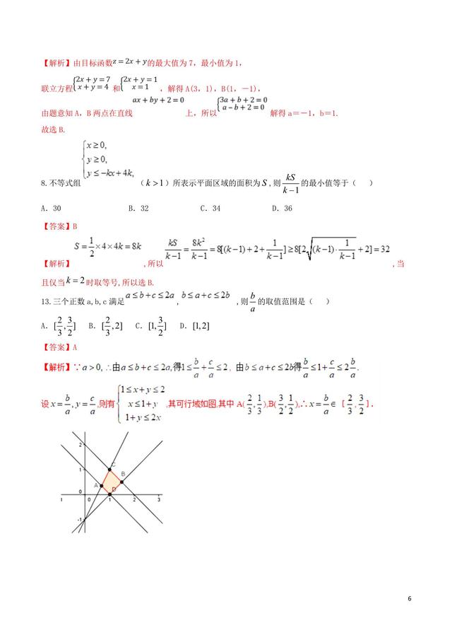 高中数学重难点之线性规划中的参数问题