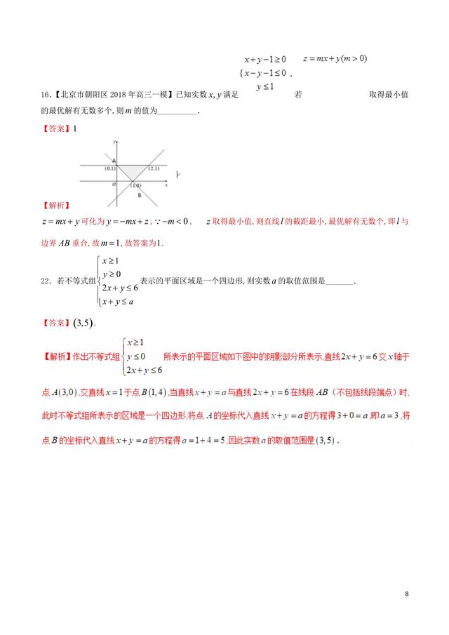 高中数学重难点之线性规划中的参数问题