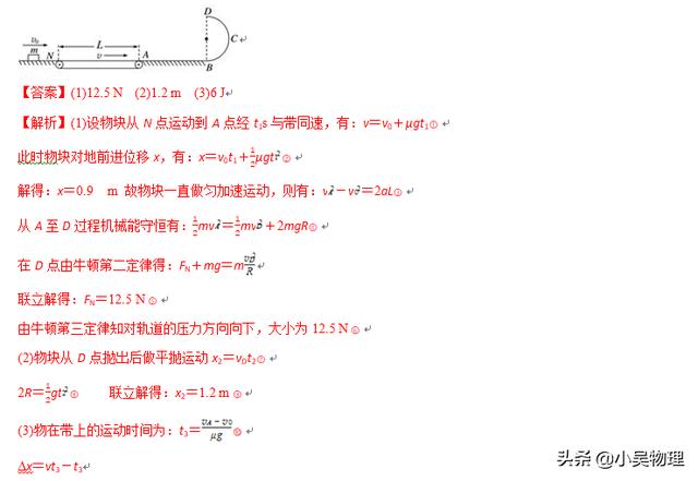 最全最细！高中传送带题型分类整理+试题解析。值得收藏转发