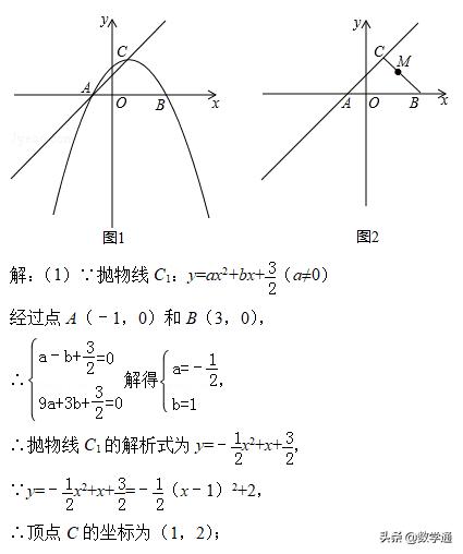 二次函数综合题：添加辅助线构造相似三角形和三角形中位线