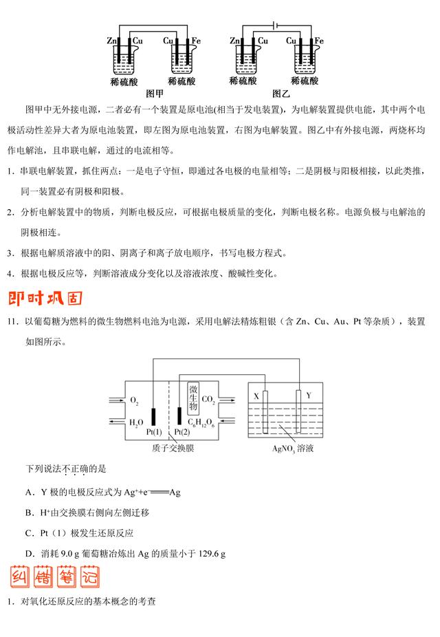 「状元笔记」专题05 化学反应与能量错题笔记