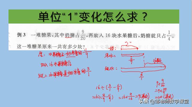 6年级数学分数应用题，单位“1”的量变了怎么办？初中生不一定会