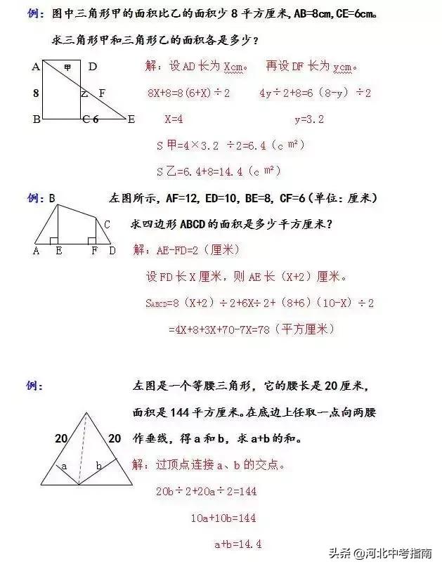 「解题技巧」初中几何图形十大解法，分分钟破解几何难题