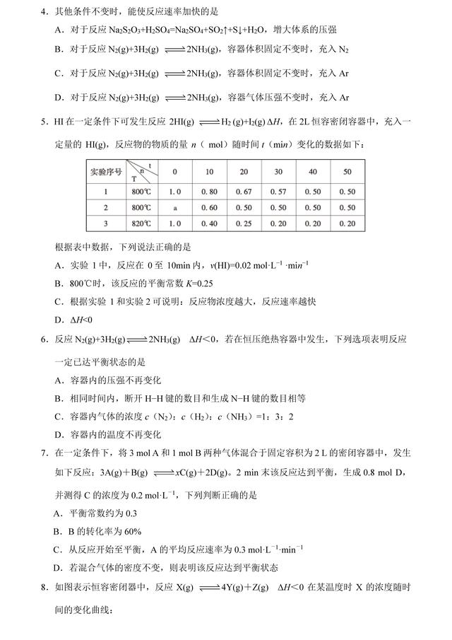 「状元笔记」06化学反应速率和化学平衡纠错大通关