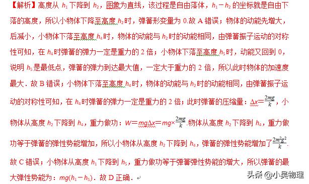 高中弹簧题型总结，含答案！（闻“弹”色变，高中难点之一）