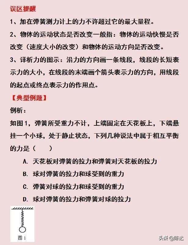 初中物理 40个典型考点、常见考法、误区提醒！记熟后成绩不下95+