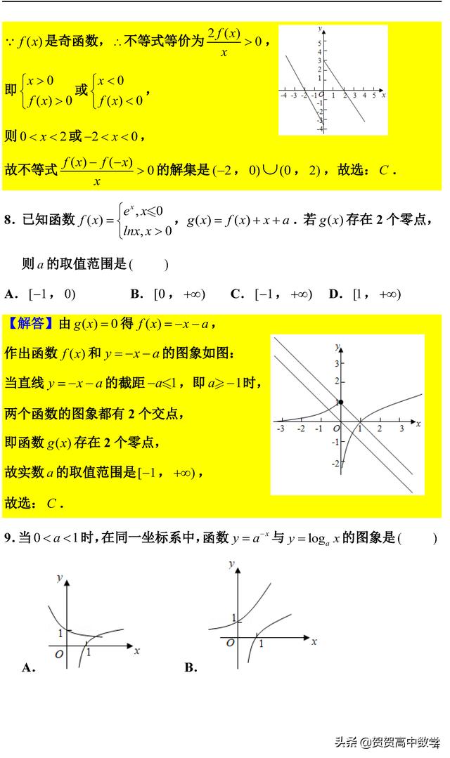 新高一数学必修一《函数》中档题