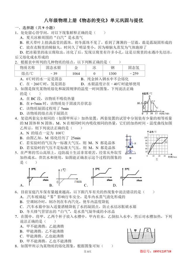 历年来中考物理必考的物态变化都是送分题，为什么有同学说难呢？