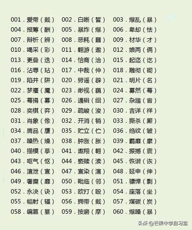 初中语文：17组970个易错字，你可以写对几个？
