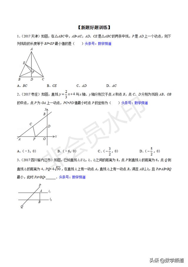 初中数学15个专题-（五）最大值最小值问题