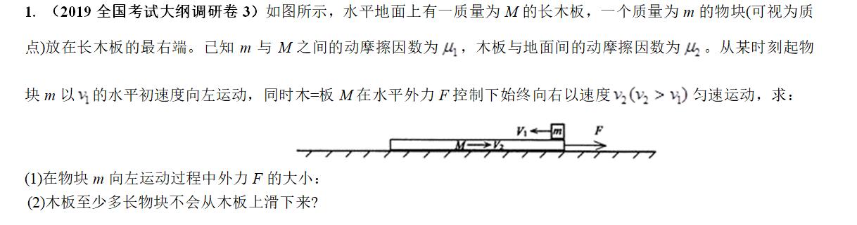 专题----- 滑块板块问题