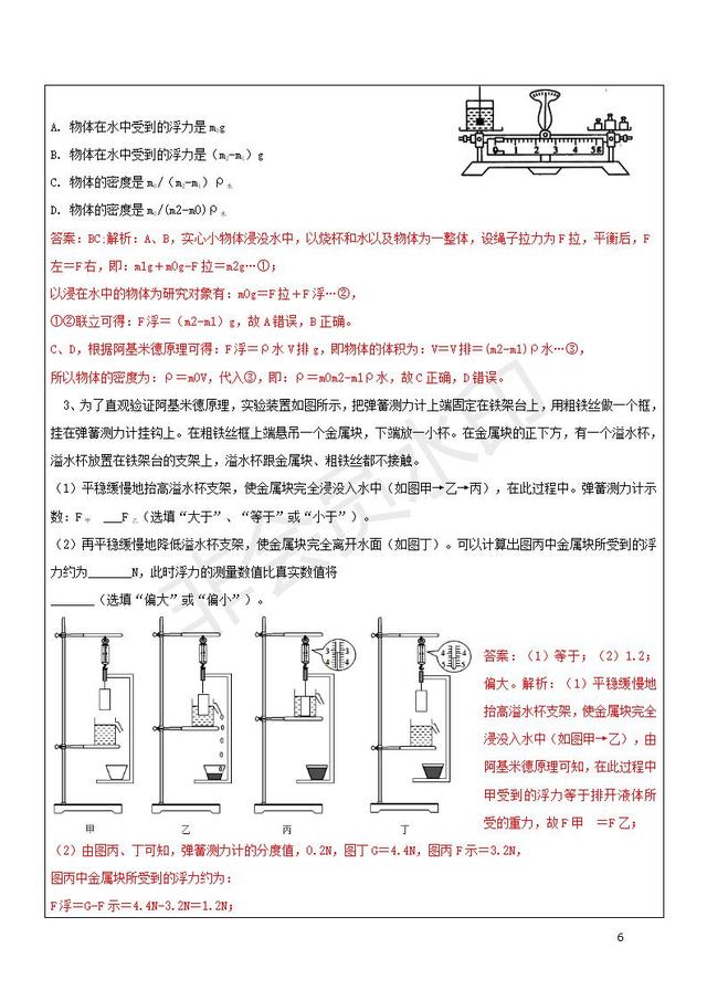 中考物理复习阿基米德原理浮力的计算与应用试题