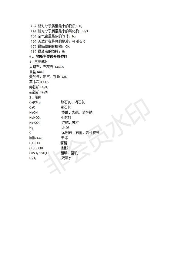 7个知识点，帮你拿下初中化学推断题！要牢记