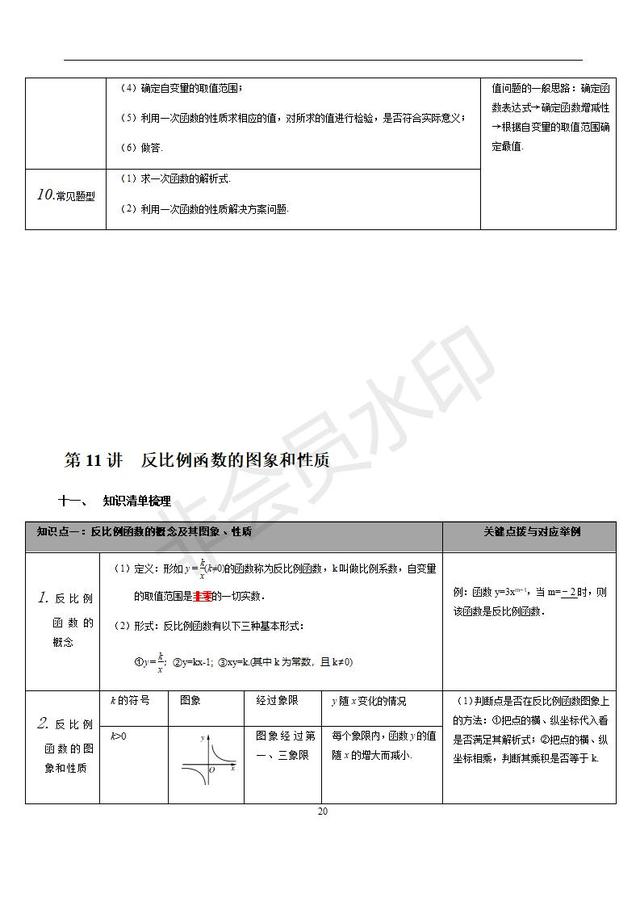 苏科版初中数学知识点梳理归纳