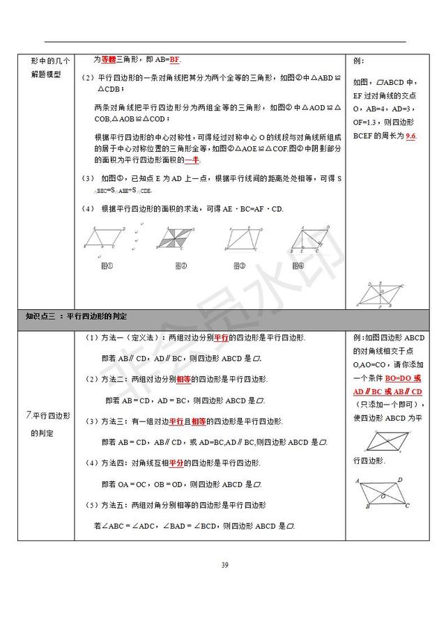 苏科版初中数学知识点梳理归纳