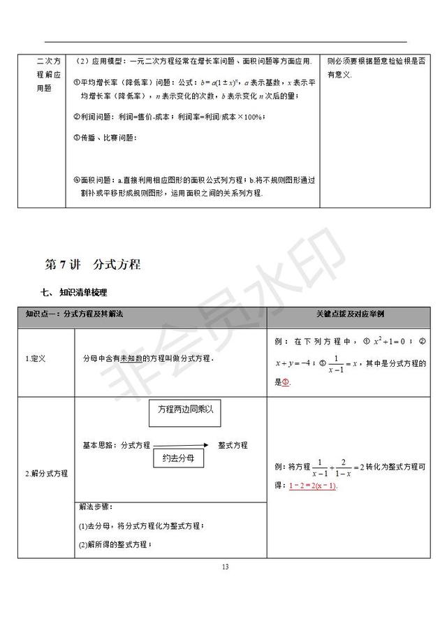 苏科版初中数学知识点梳理归纳