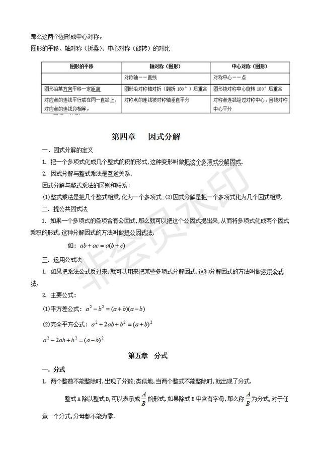 北师大版八年级下册数学知识点整理