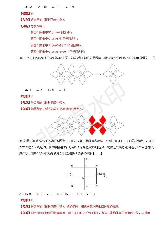 中考专题复习找规律题