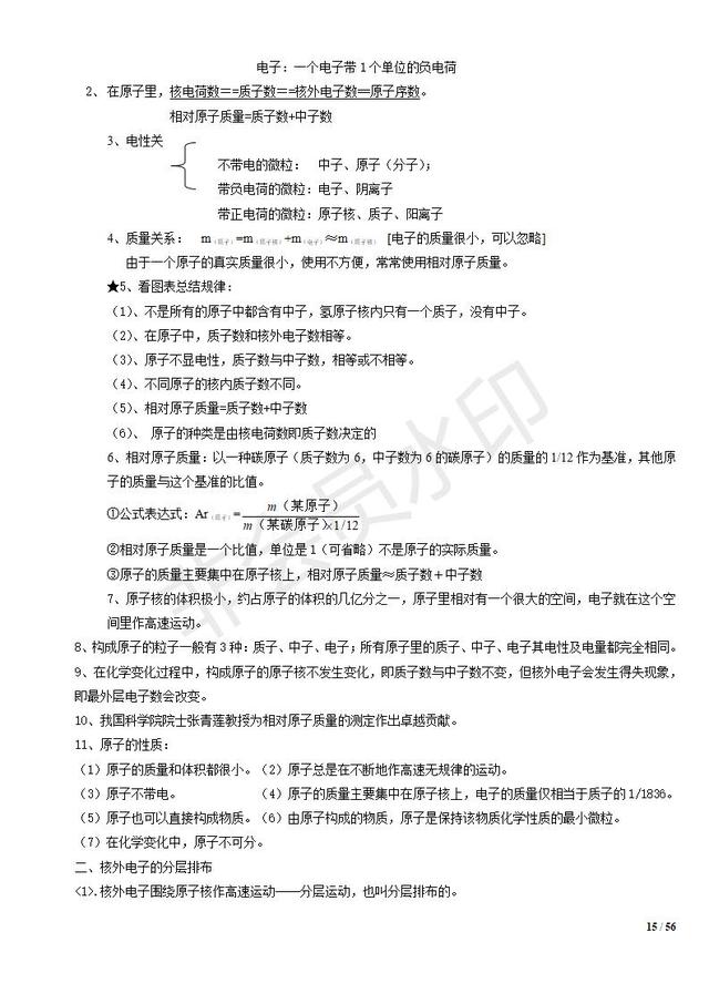 初中化学知识清单，中考复习必备，收藏了