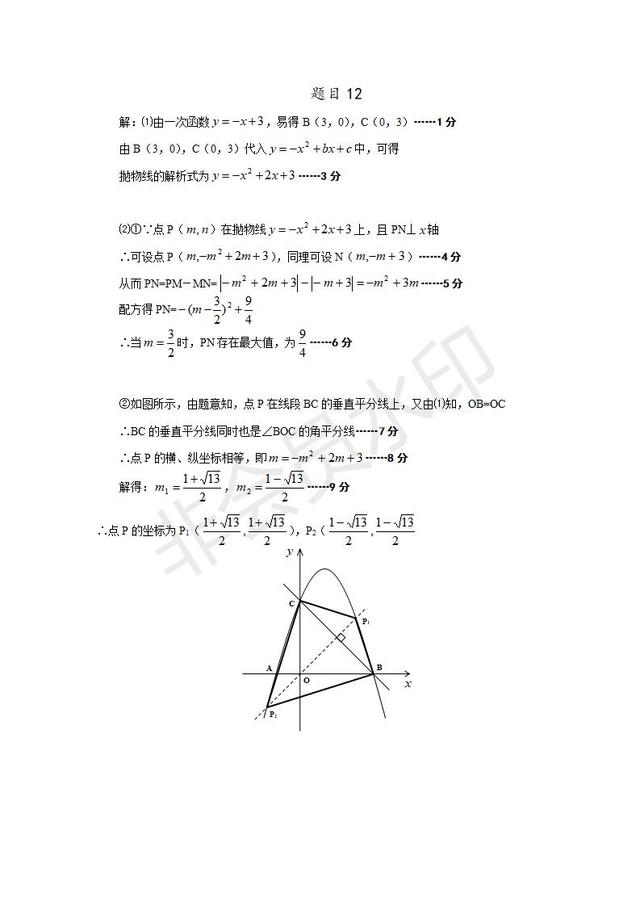 中考数学压轴题专项训练