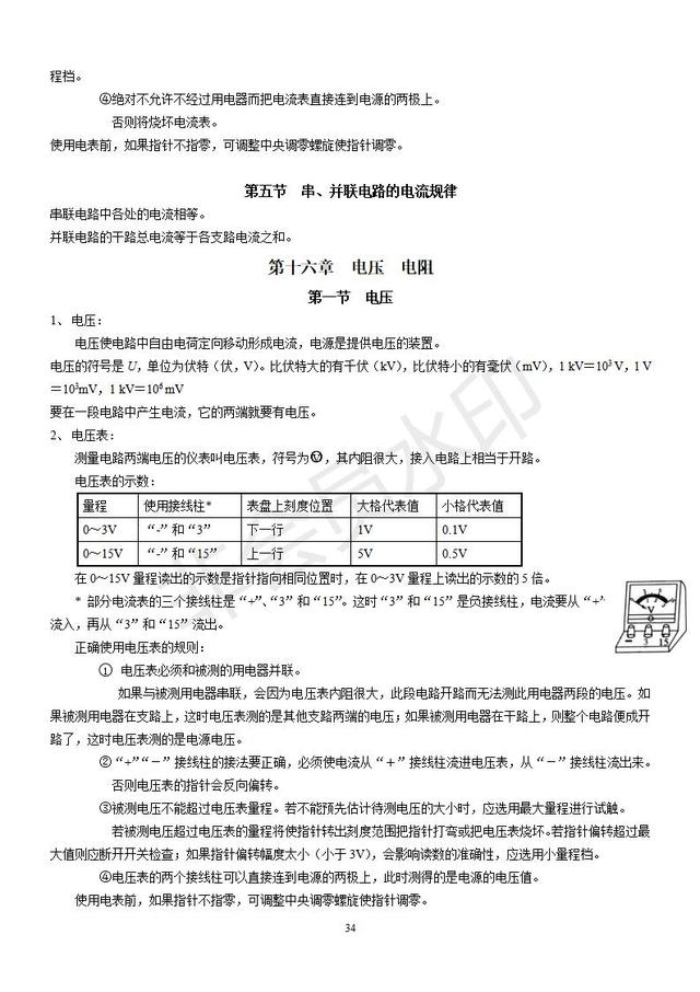 人教版初中物理复习知识点大全，收藏了，中考复习一定用得到