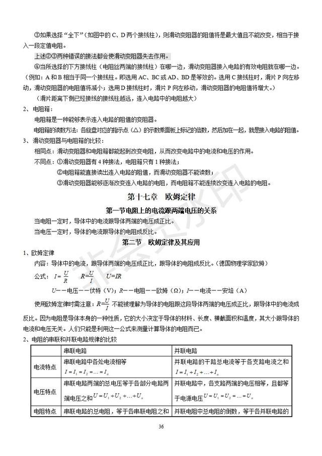 人教版初中物理复习知识点大全，收藏了，中考复习一定用得到