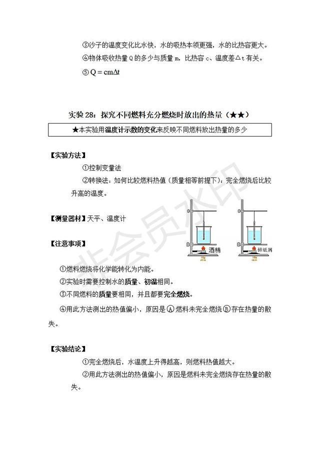 中考物理实验指导