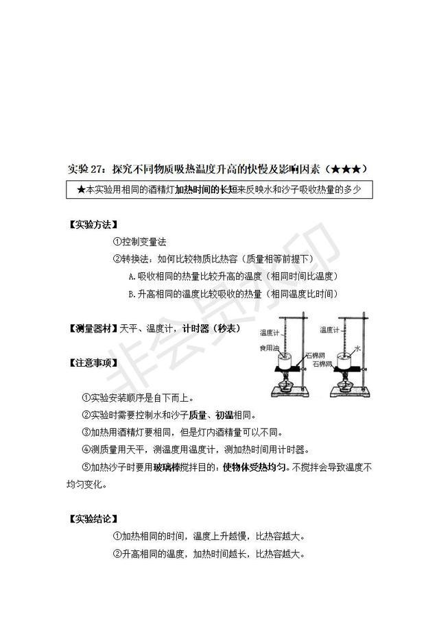 中考物理实验指导