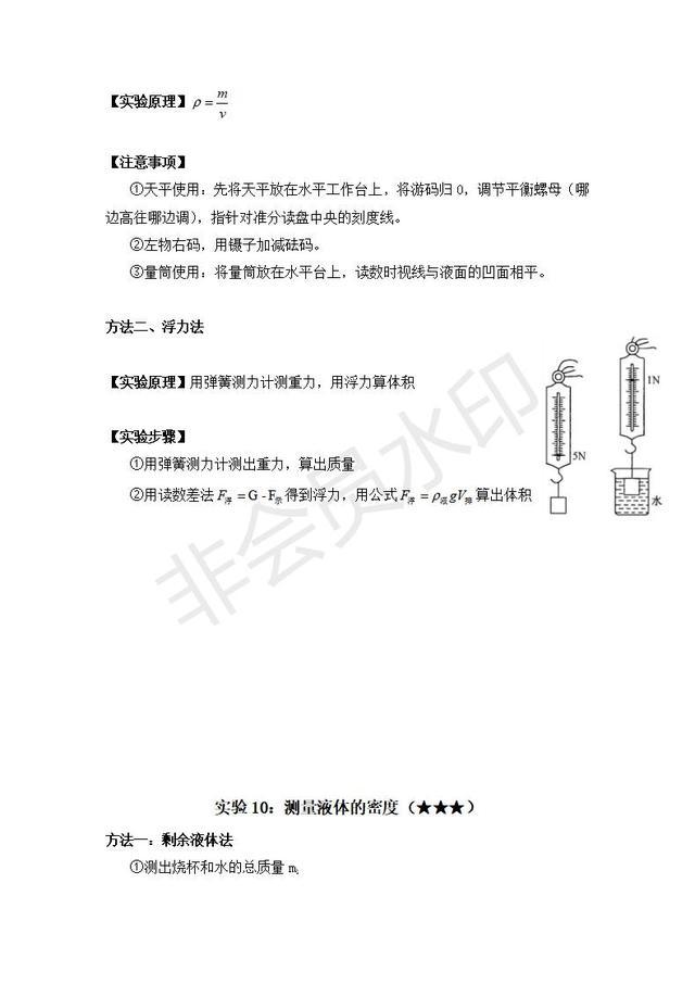 中考物理实验指导