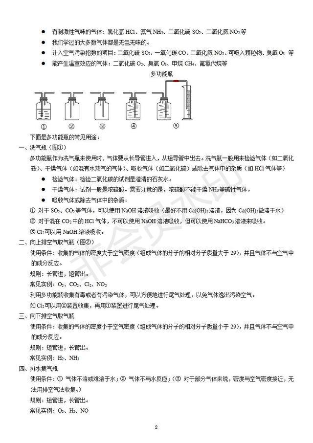 九年级化学必会知识点