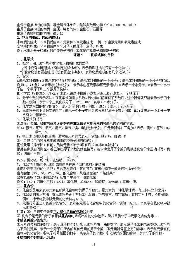 初三化学知识点总结（精华完整版），收藏了，预习复习都用的到