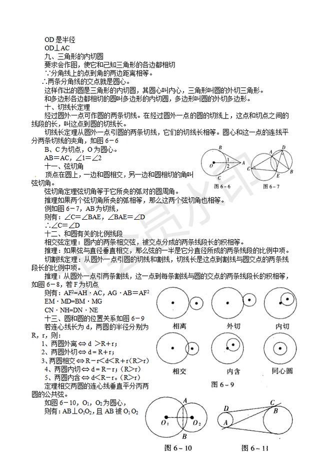 中考知识点总结：圆  （22大知识点+常考例题）
