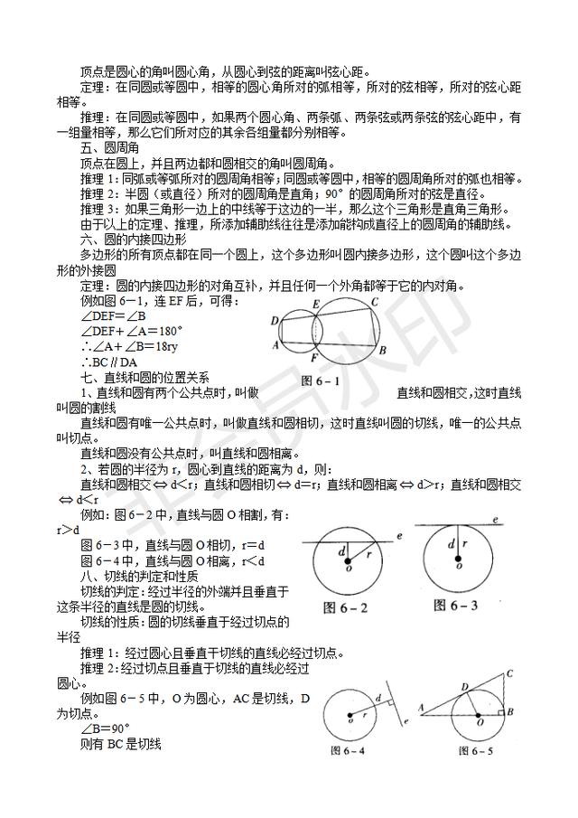 中考知识点总结：圆  （22大知识点+常考例题）