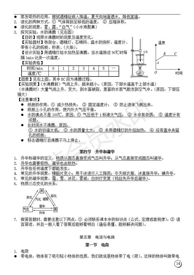 初中物理复习提纲