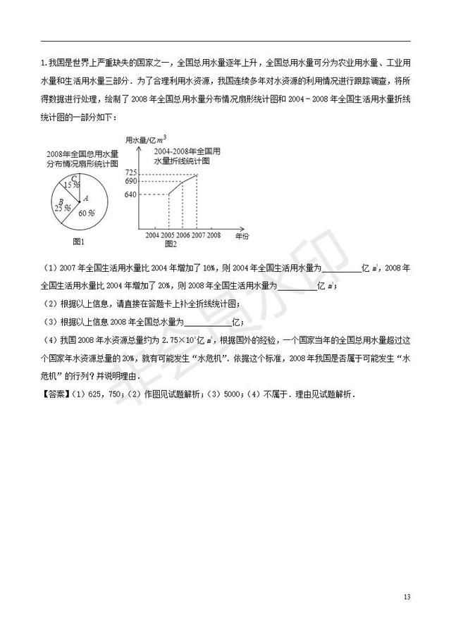 中考数学黄金知识点系列专题统计的应用