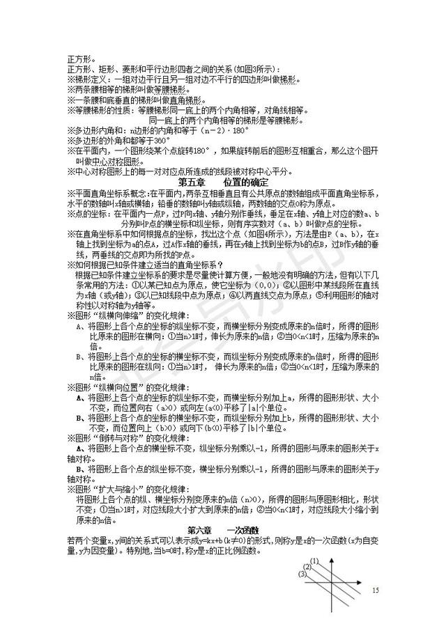 北师大版初中数学知识点汇总