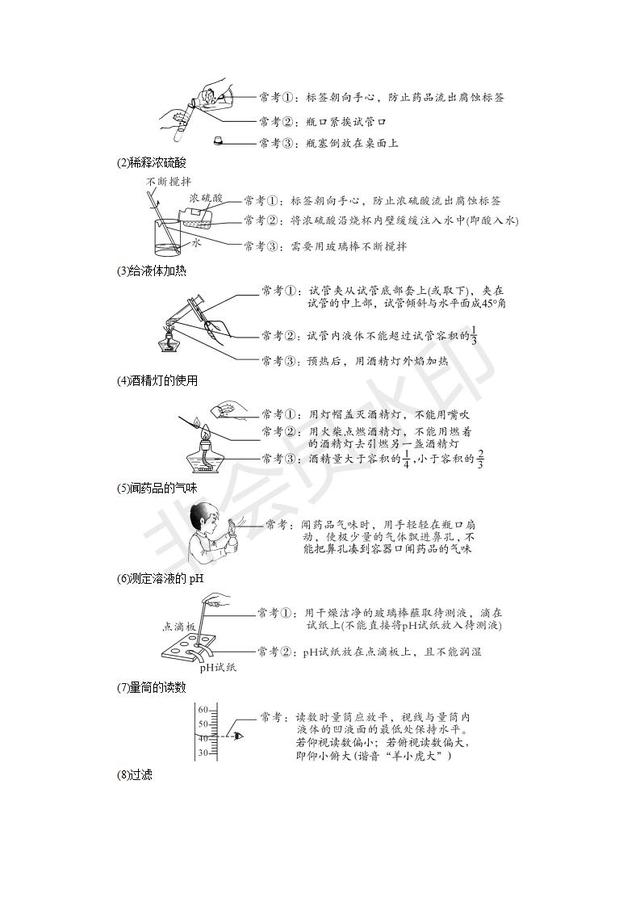 中考化学总复习必背三实验基本技能