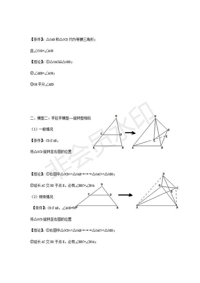 初中数学九大几何模型