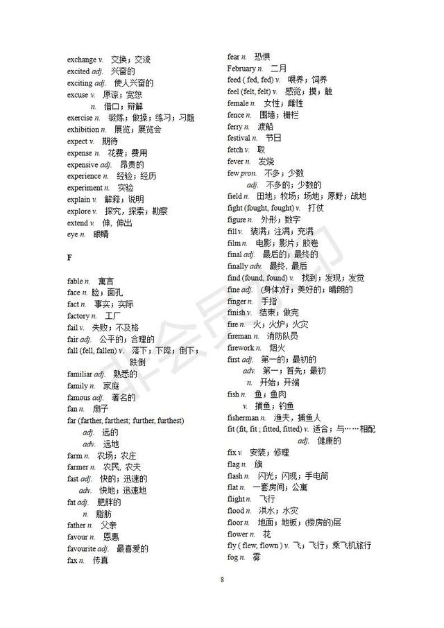 上海市初中英语教学基本词汇表