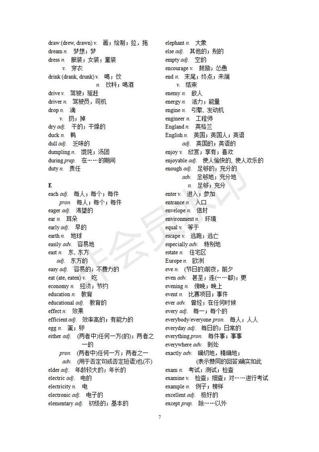 上海市初中英语教学基本词汇表