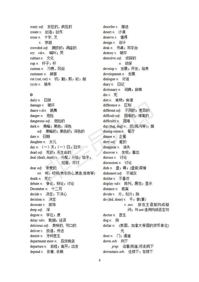 上海市初中英语教学基本词汇表